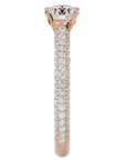 Inel De Logodnă Précieux Pavé cu Moissanite de 1.27 ct din 18k Aur Roz - Castelo.ro