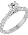 Inel De Logodnă Précieux Pavé cu Moissanite de 1.27 ct din Platina - Castelo.ro