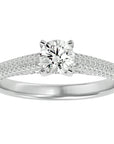 Inel De Logodnă Splendide Pavé cu Moissanite de 0.98 ct din Platina - Castelo.ro