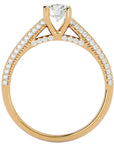 Inel De Logodnă Splendide Pavé cu Moissanite de 0.98 ct din 18k Aur Galben - Castelo.ro
