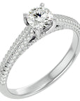 Inel De Logodnă Splendide Pavé cu Moissanite de 0.98 ct din Platina - Castelo.ro