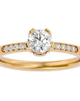 Inel De Logodnă Provence Pavé din Aur 14k cu Diamante Naturale de 0.53 ct din 14k Aur Galben - Castelo.ro