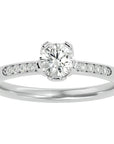 Inel De Logodnă Provence Pavé cu Moissanite de 0.53 ct din Platina - Castelo.ro