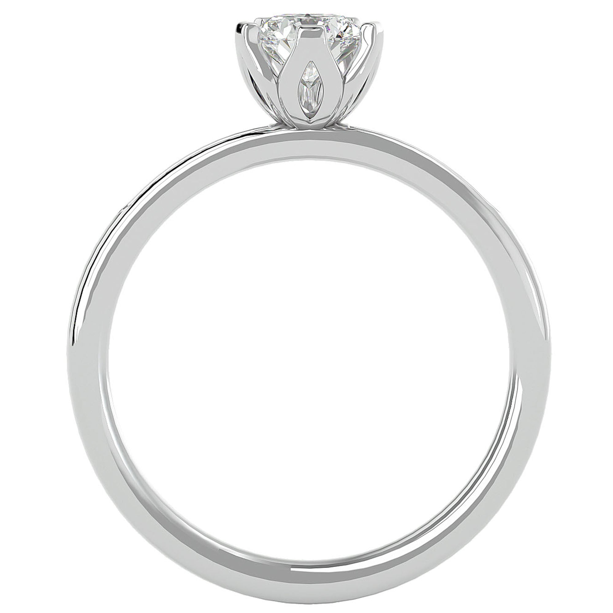 Inel De Logodnă Provence Pavé cu Moissanite de 0.53 ct din Platina - Castelo.ro