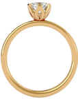 Inel De Logodnă Provence Pavé cu Moissanite de 0.53 ct din 18k Aur Galben - Castelo.ro