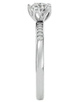 Inel De Logodnă Provence Pavé cu Moissanite de 0.53 ct din Platina - Castelo.ro