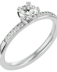 Inel De Logodnă Provence Pavé cu Moissanite de 0.53 ct din Platina - Castelo.ro