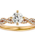 Inel De Logodnă Côte d'Azur Pavé din Aur 14k cu Diamante Naturale de 0.75 ct din 14k Aur Galben - Castelo.ro
