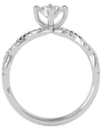 Inel De Logodnă Côte d'Azur Pavé din Aur 14k cu Moissanite de 0.75 ct din 14k Aur Alb - Castelo.ro