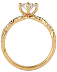 Inel De Logodnă Côte d'Azur Pavé din Aur 14k cu Moissanite de 0.75 ct din 14k Aur Galben - Castelo.ro