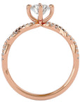 Inel De Logodnă Côte d'Azur Pavé din Aur 14k cu Diamante Naturale de 0.75 ct din 14k Aur Roz - Castelo.ro