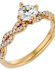 Inel De Logodnă Côte d'Azur Pavé din Aur 14k cu Diamante Naturale de 0.75 ct din 14k Aur Galben - Castelo.ro