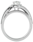 Inel De Logodnă Cannes Pavé cu Moissanite de 0.61 ct din Platina - Castelo.ro