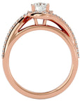 Inel De Logodnă Cannes Pavé cu Diamante Naturale de 0.61 ct din 18k Aur Roz - Castelo.ro