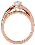 Inel De Logodnă Cannes Pavé cu Diamante Naturale de 0.61 ct din 18k Aur Roz - Castelo.ro