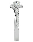 Inel De Logodnă Cannes Pavé cu Diamante Naturale de 0.61 ct din Platina - Castelo.ro