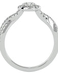 Inel De Logodnă Marseille Pavé cu Moissanite de 1.01 ct din Platina - Castelo.ro