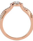 Inel De Logodnă Marseille Pavé cu Moissanite de 1.01 ct din 18k Aur Roz - Castelo.ro