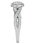 Inel De Logodnă Marseille Pavé cu Moissanite de 1.01 ct din Platina - Castelo.ro