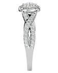Inel de Logodnă cu Diamante Naturale Pavé în Spirală Eternă de 1.01 ct din Platina - Castelo.ro