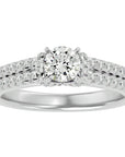 Inel de Logodnă cu Moissanite Pavé în Dans Etern de 0.99 ct din Platina - Castelo.ro
