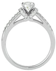 Inel De Logodnă Le Petit Palais Pavé din Aur 14k cu Moissanite de 0.99 ct din 14k Aur Alb - Castelo.ro