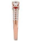 Inel De Logodnă Le Petit Palais Pavé din Aur 14k cu Moissanite de 0.99 ct din 14k Aur Roz - Castelo.ro