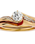 Inel De Logodnă Éclat de Minuit cu Moissanite Pavé de 0.64 ct din 18k Aur Galben - Castelo.ro