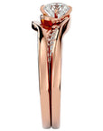 Inel De Logodnă Éclat de Minuit din Aur 14k cu Diamante Create în Laborator Pavé de 0.64 ct din 14k Aur Roz - Castelo.ro