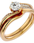 Inel De Logodnă Éclat de Minuit din Aur 14k cu Diamante Create în Laborator Pavé de 0.64 ct din 14k Aur Galben - Castelo.ro
