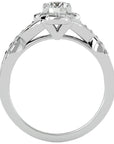 Inel De Logodnă Ode à l'Amour cu Diamante Create în Laborator Pavé de 0.96 ct din Platina - Castelo.ro