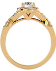 Inel de Logodnă din Aur 14k cu Diamante Naturale Pavé în Spirală Eternă de 0.96 ct din 14k Aur Galben - Castelo.ro