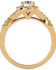 Inel De Logodnă Ode à l'Amour din Aur 14k cu Diamante Create în Laborator Pavé de 0.96 ct din 14k Aur Galben - Castelo.ro