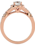 Inel de Logodnă din Aur 14k cu Moissanite Pavé în Spirală Eternă de 0.96 ct din 14k Aur Roz - Castelo.ro