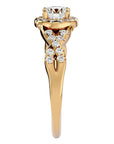 Inel de Logodnă din Aur 14k cu Diamante Naturale Pavé în Spirală Eternă de 0.96 ct din 14k Aur Galben - Castelo.ro