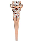 Inel De Logodnă Ode à l'Amour cu Diamante Create în Laborator Pavé de 0.96 ct din 18k Aur Roz - Castelo.ro
