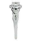 Inel de Logodnă cu Moissanite Pavé în Spirală Eternă de 0.96 ct din Platina - Castelo.ro
