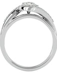 Inel de Logodnă cu Diamante Naturale Pavé în Spirală Eternă de 0.53 ct din Platina - Castelo.ro