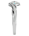 Inel de Logodnă cu Moissanite Pavé în Spirală Eternă de 0.53 ct din Platina - Castelo.ro