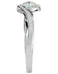 Inel De Logodnă Flamme d'Or cu Diamante Create în Laborator Pavé de 0.53 ct din Platina - Castelo.ro