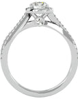 Inel De Logodnă Vague d'Azur cu Diamante Naturale Pavé de 0.99 ct din Platina - Castelo.ro