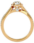 Inel de Logodnă din Aur 14k cu Diamante Create în Laborator Pavé în Spirală Eternă de 0.99 ct din 14k Aur Galben - Castelo.ro