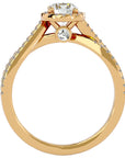 Inel De Logodnă Vague d'Azur din Aur 14k cu Moissanite Pavé de 0.99 ct din 14k Aur Galben - Castelo.ro