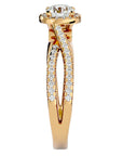 Inel de Logodnă din Aur 14k cu Diamante Create în Laborator Pavé în Spirală Eternă de 0.99 ct din 14k Aur Galben - Castelo.ro