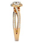 Inel de Logodnă din Aur 14k cu Diamante Naturale Pavé în Spirală Eternă de 0.99 ct din 14k Aur Galben - Castelo.ro
