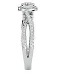 Inel de Logodnă cu Moissanite Pavé în Spirală Eternă de 0.99 ct din Platina - Castelo.ro