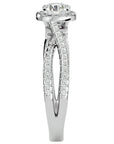 Inel De Logodnă Vague d'Azur din Aur 14k cu Diamante Create în Laborator Pavé de 0.99 ct din 14k Aur Alb - Castelo.ro