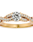 Inel De Logodnă Sceptre Royal cu Diamante Naturale Pavé de 1.01 ct din 18k Aur Galben - Castelo.ro