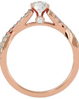 Inel De Logodnă Sceptre Royal din Aur 14k cu Moissanite Pavé de 1.01 ct din 14k Aur Roz - Castelo.ro