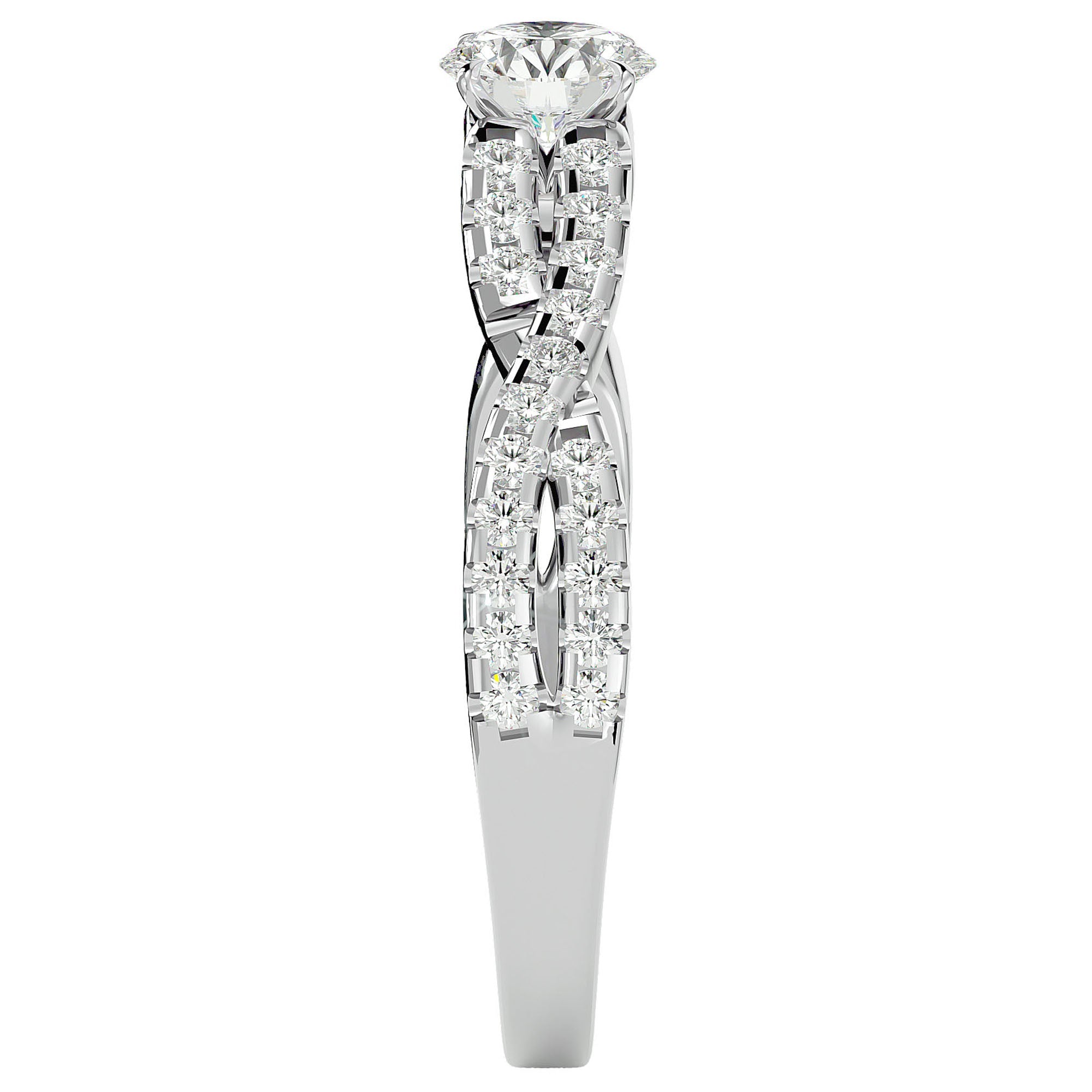 Inel De Logodnă Sceptre Royal cu Diamante Naturale Pavé de 1.01 ct din Platina - Castelo.ro